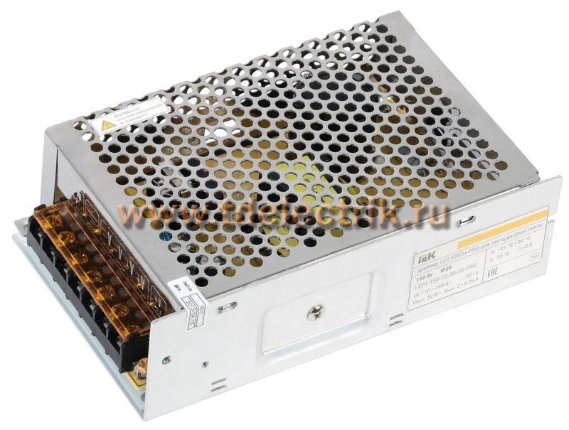 Фотография №1, Драйвер LED ИПСН-PRO 150Вт 12 В блок - клеммы IP20 IEK