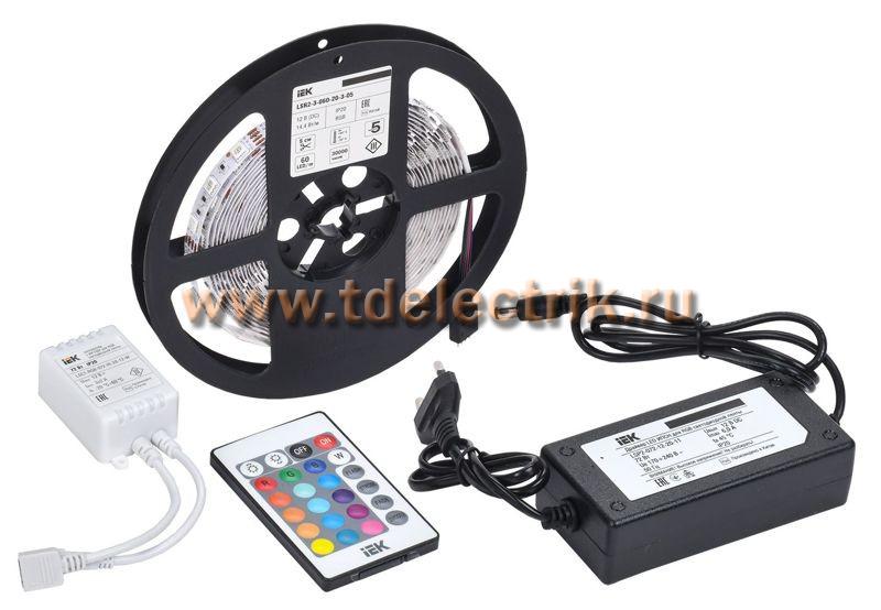 Фотография №1, Комплект DIY (5050RGB60-14,4-IP20-12В 5м + др. + конт.) IEK