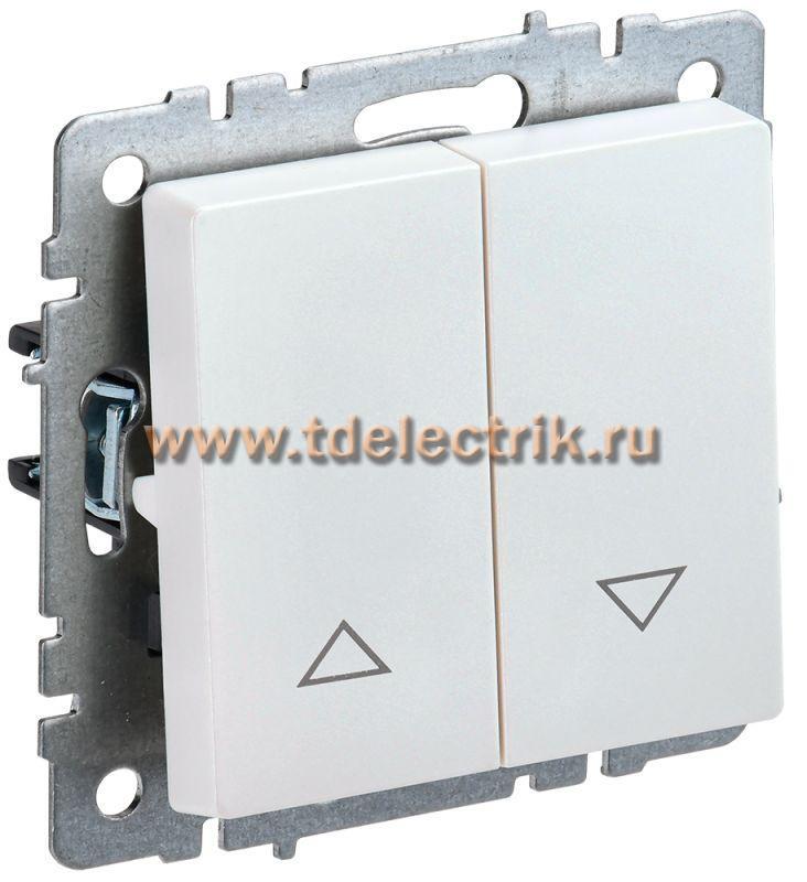 Фотография №1, BRITE Выключатель жалюзи 10А ВС10-1-5-БрЖ жемч. IEK