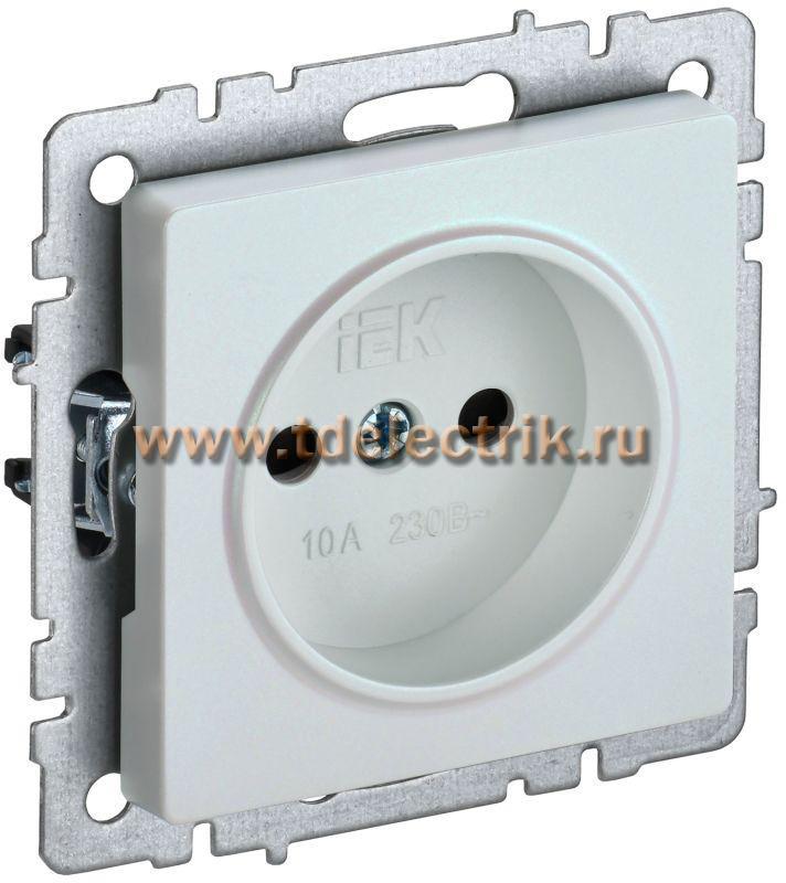 Фотография №1, BRITE Розетка без з/к с з/ш 10А РСш10-2-БрЖ жемч. IEK