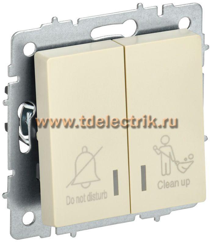Фотография №1, BRITE Выключатель 2-кл. с инд. отел. 10А ВС10-2-9-БрКр беж. IEK
