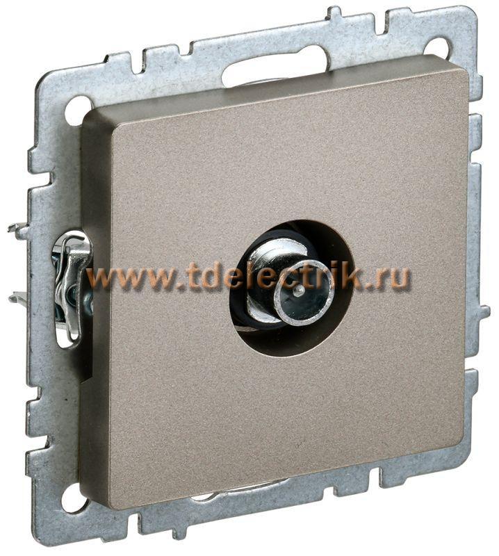 Фотография №1, BRITE Розетка TV проходная РТВ10-0-БрШ шамп. IEK