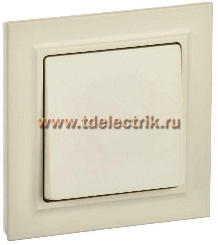 Фотография №1, BRITE Выключатель 1-кл. 10А в сб. ВСР10-1-0-БрКр беж. IEK
