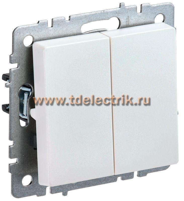 Фотография №1, BRITE Выключатель 2-кл. 10А ВС10-2-0-БрЖ жемч. IEK