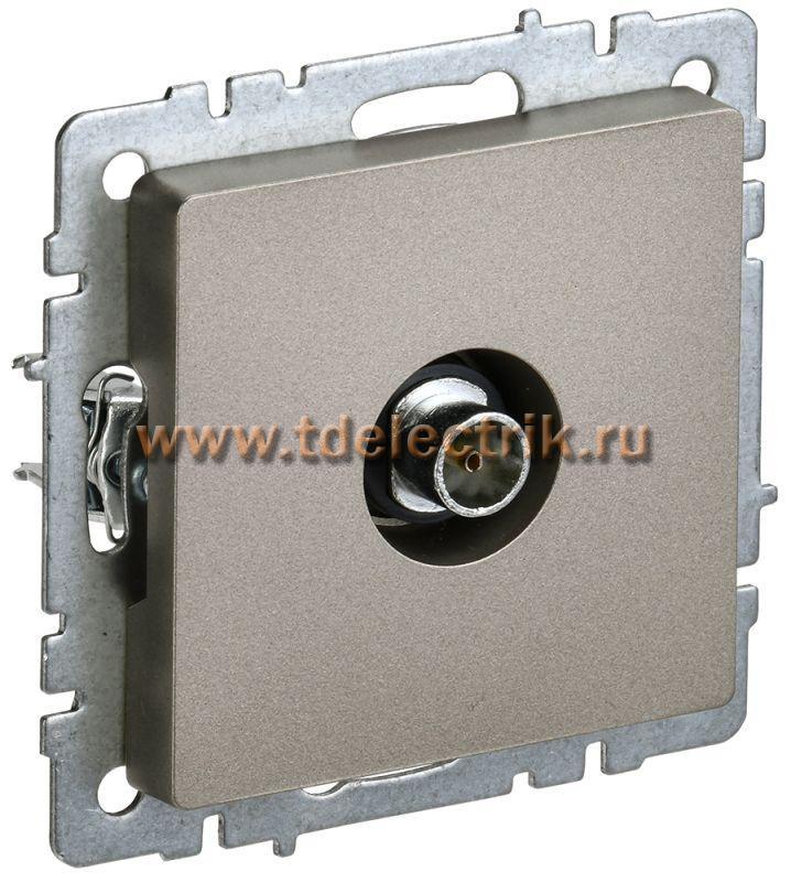 Фотография №1, BRITE Розетка TV оконечная РТВ11-0-БрШ шамп. IEK