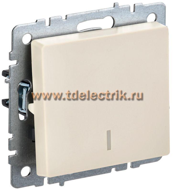 Фотография №1, BRITE Выключатель 1-кл. с инд. 10А ВС10-1-1-БрКр беж. IEK