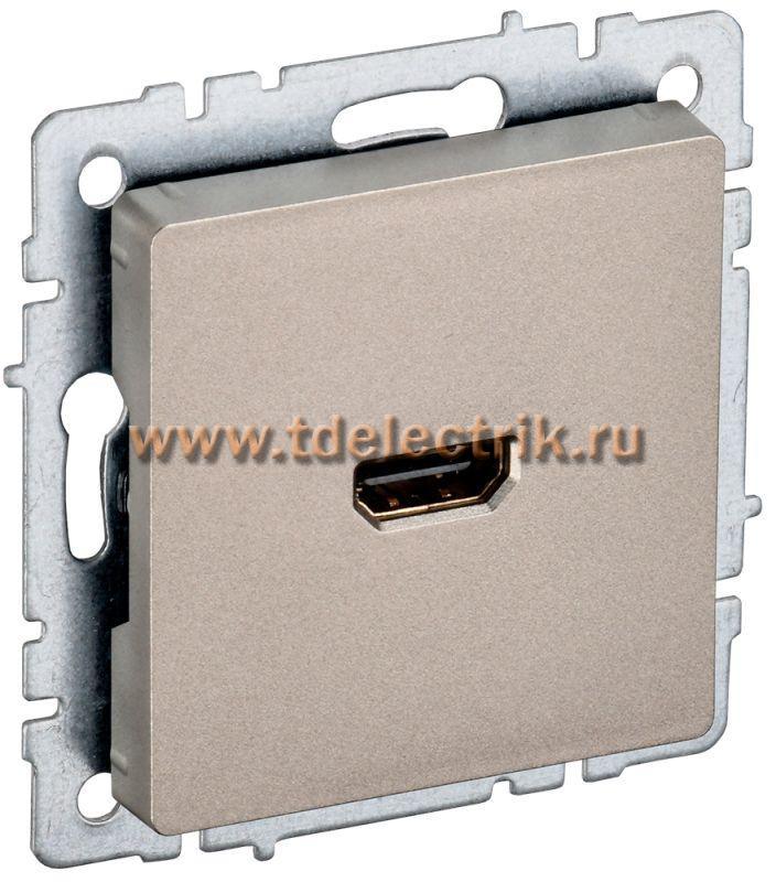 Фотография №1, BRITE Розетка HDMI РHDMI-0-БрШ шамп. IEK