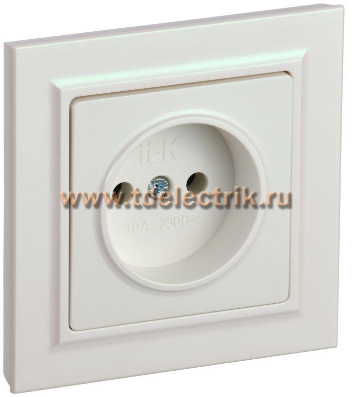 Фотография №1, BRITE Розетка без з/к/ш 10А в сб. РСР10-1-0-БрЖ жемч. IEK