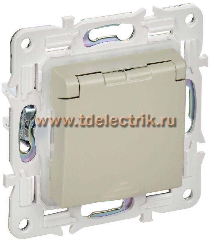 Фотография №1, SKANDY Розетка з/к/ш кр. 16А IP44 SK-R11B беж. IEK