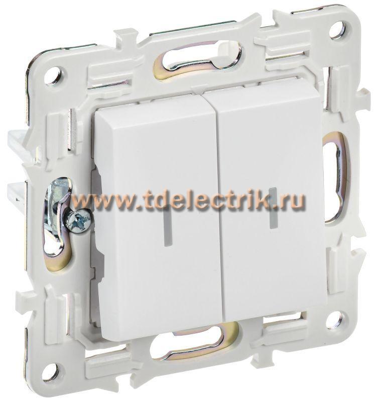 Фотография №1, SKANDY Выключатель 2-кл. с инд. 10А SK-V09W арк. бел. IEK