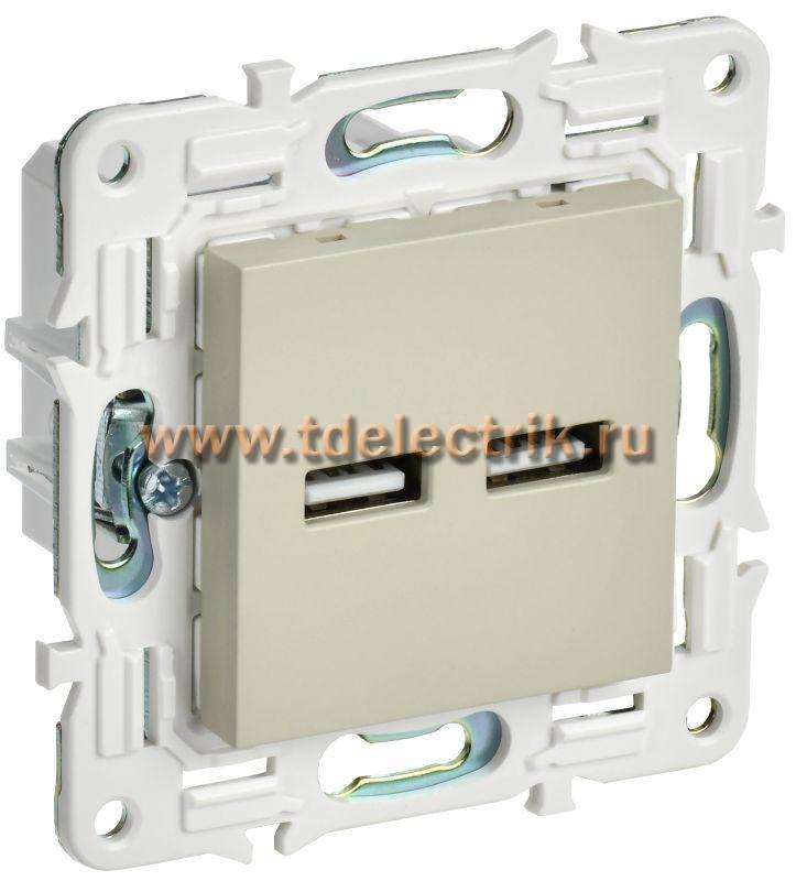 Фотография №1, SKANDY Розетка USB A+A 3,1А SK-R15B беж. IEK