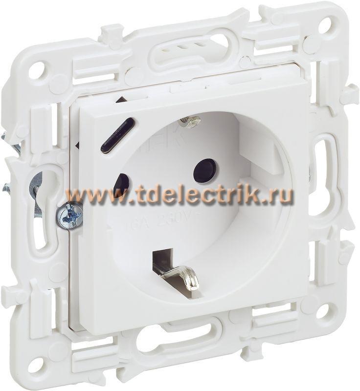 Фотография №1, SKANDY Розетка с з/к/ш 16А с USB C 18Вт SK-R17W арк. бел. IEK