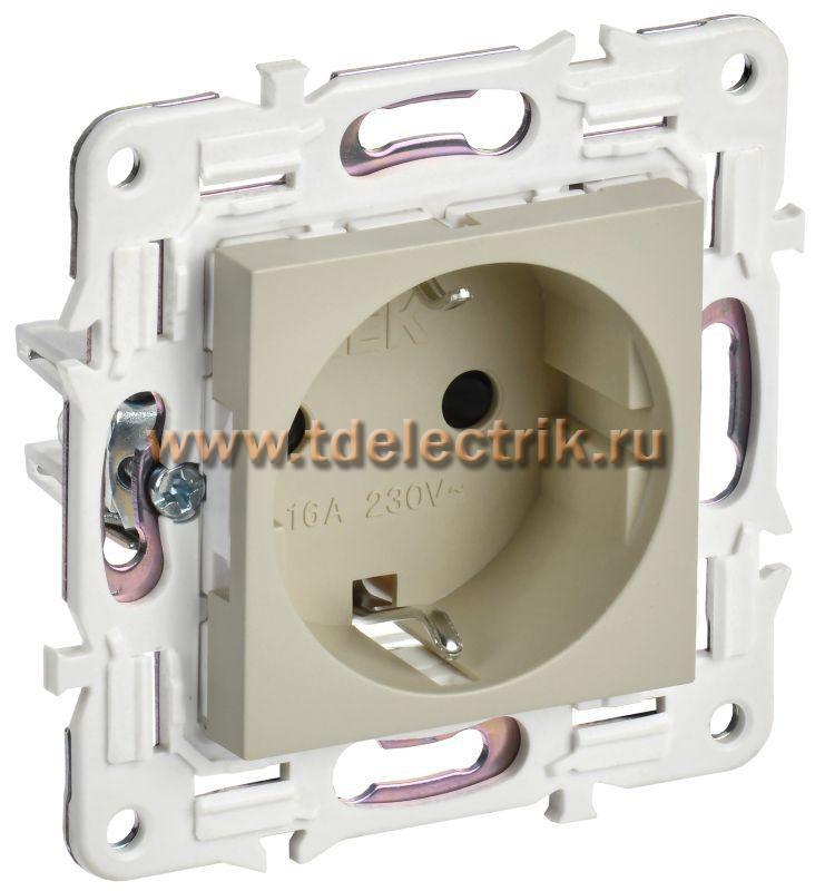 Фотография №1, SKANDY Розетка с з/к/ш 16А б/к SK-R06B беж. IEK