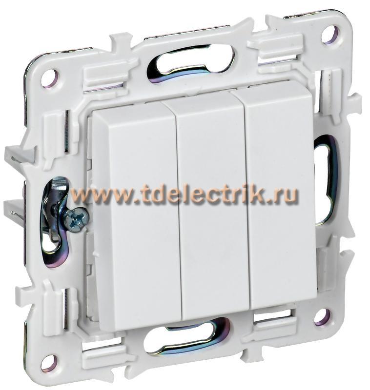 Фотография №1, SKANDY Выключатель 3-кл. 10А SK-V11W арк. бел. IEK