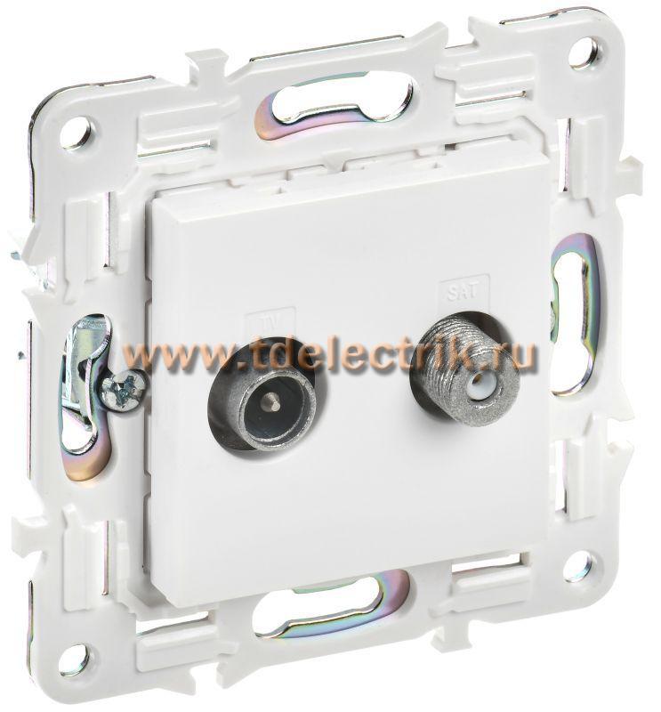 Фотография №1, SKANDY Розетка двойная TV+SAT SK-A13W арк. бел. IEK