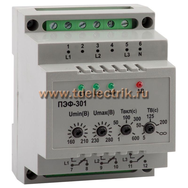 Фотография №1, Реле фаз OptiDin ПЭФ-301-УХЛ3.1