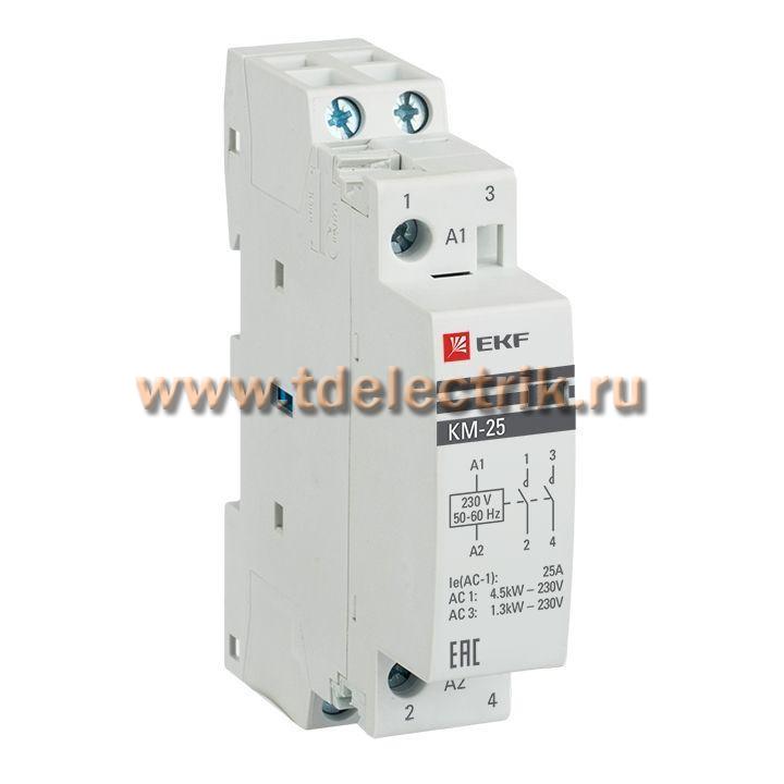 Фотография №1, Модульный контактор КМ 25А 2NО (1 мод.) EKF PROxima