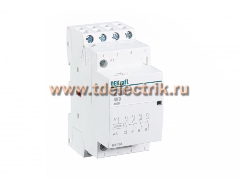Фотография №1, Модульный контактор 4НО 25А 230В МК-103
