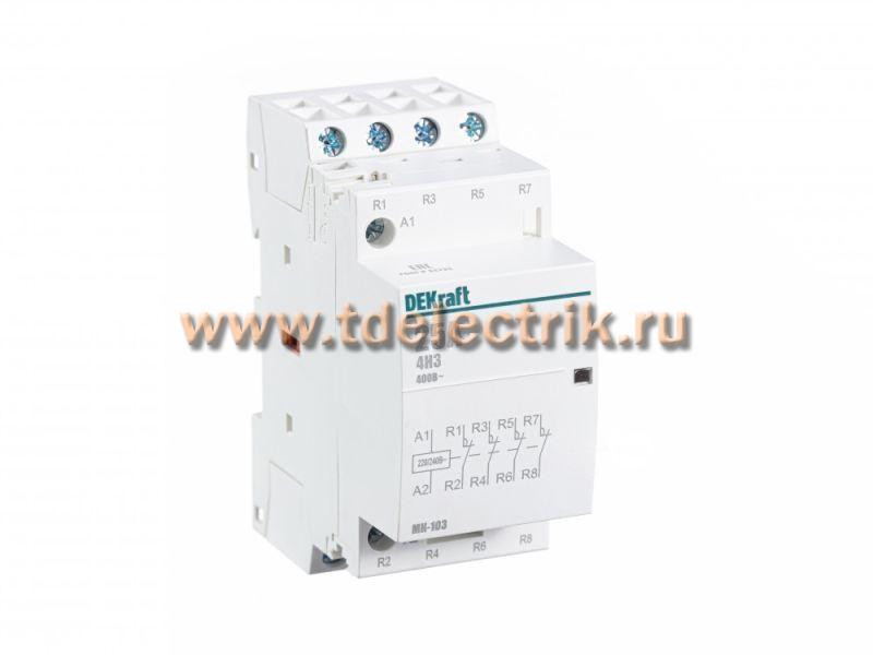 Фотография №1, Модульный контактор 4НЗ 25А 230В МК-103