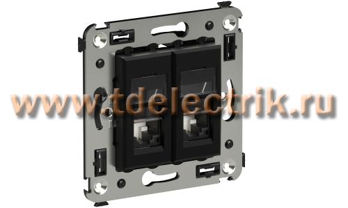 Фотография №1, Телефонная розетка RJ-12 в стену двойная, 