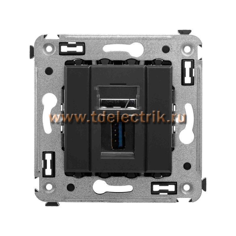Фотография №1, USB 3.0 розетка одинарная в стену, тип А-А, 