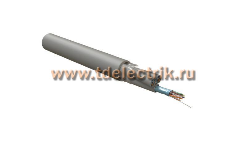 Фотография №1, Hyperline FUTP12W-C5-S24-IN-LSZH-GY Кабель витая пара экранированная F/UTP категория 5 12 пар(4 пары(24 AWG)х3)одножильный(solid) каждый 4х парник: экран-фольга LSZH оболочка LSZH нг(А)-HF –20°C - +60°C серый
