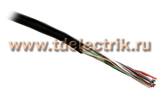 Фотография №1, Hyperline UUTP10-C3-S24-OUT-PE-BK Кабель витая пара неэкранированная U/UTP категория 3 10 пар (24 AWG) одножильный (solid) внешний PE -40°C до +50°C черный