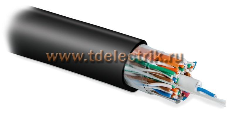 Фотография №1, Hyperline UUTP25W-C5-S24-OUT-PE-BK Кабель витая пара неэкранированная U/UTP категория 5 25 пар (4 пары (24 AWG)х6 + 1пара (24 AWG)) одножильный (solid) внешний PE -40°C – +60°C черный