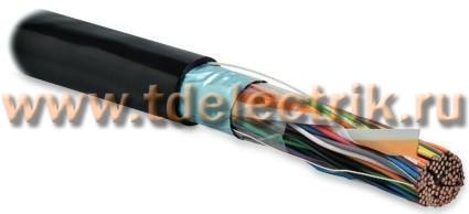 Фотография №1, Hyperline FUTP50-C3-S24-OUT-PE-BK (FTP50-C3-SOLID-OUTDOOR) Кабель витая пара экранированная F/UTP категория 3 50 пар (24 AWG) одножильный (solid) экран-фольга внешний UV PE -40°C - +60°C черный