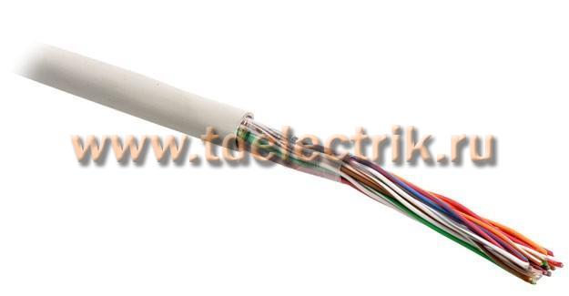 Фотография №1, Hyperline UUTP10-C3-S26-IN-PVC-GY Кабель витая пара неэкранированная U/UTP категория 3 10 пар (26 AWG) одножильный (solid) PVC –20°C - +60°C серый