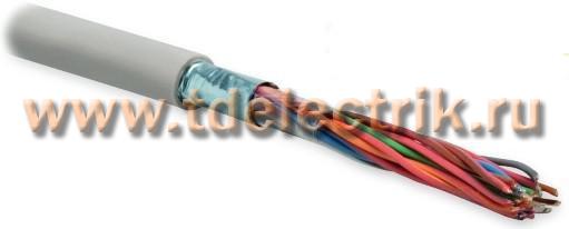 Фотография №1, Hyperline FUTP10-C3-S24-IN-PVC-GY Кабель витая пара экранированная F/UTP категория 3 10 пар (24 AWG) одножильный (solid) экран - фольга PVC -20°C - +50°C серый