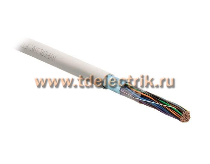 Фотография №1, Hyperline FUTP25-C3-S24-IN-PVC-GY Кабель витая пара экранированная F/UTP категория 3 25 пар (24 AWG) одножильный (solid) экран - фольга PVC 20°C - +50°C серый