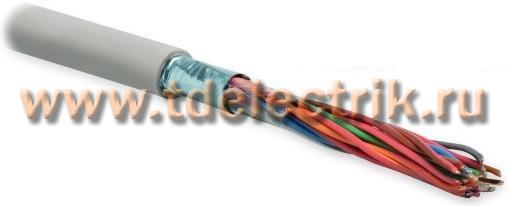 Фотография №1, Hyperline FUTP10-C3-S24-IN-LSZH-GY Кабель витая пара экранированная F/UTP категория 3 10 пар (24 AWG) одножильный (solid) экран - фольга LSZH нг(А)-HF –20°C - +60°C серый