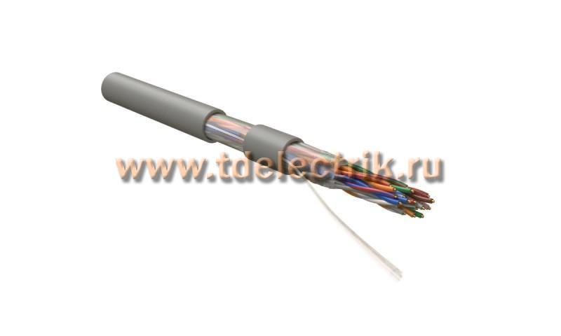 Фотография №1, Hyperline UUTP10W-C5-S24-IN-LSZH-GY Кабель витая пара U/UTP категория 5 10 пар (24 AWG) одножильный (solid) LSZH нг(А)-HF –20°C – +60°C серый
