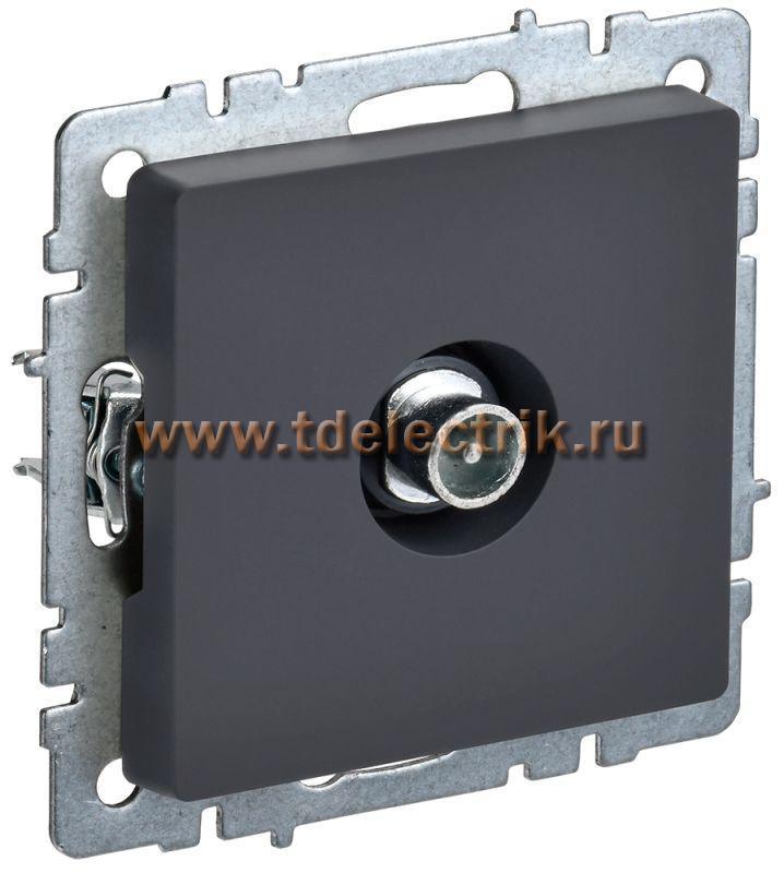 Фотография №1, BRITE Розетка TV проходная РТВ10-0-БрГ граф. IEK