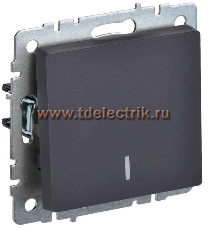 Фотография №1, BRITE Выключатель 1-кл. с инд. 10А ВС10-1-1-БрГ граф. IEK