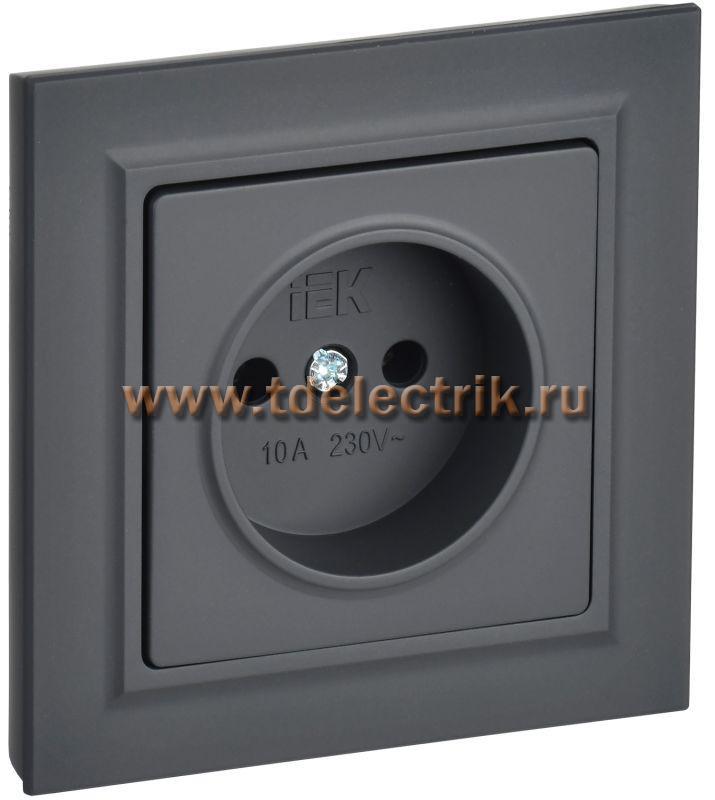 Фотография №1, BRITE Розетка без з/к/ш 10А в сб. РСР10-1-0-БрГ граф. IEK