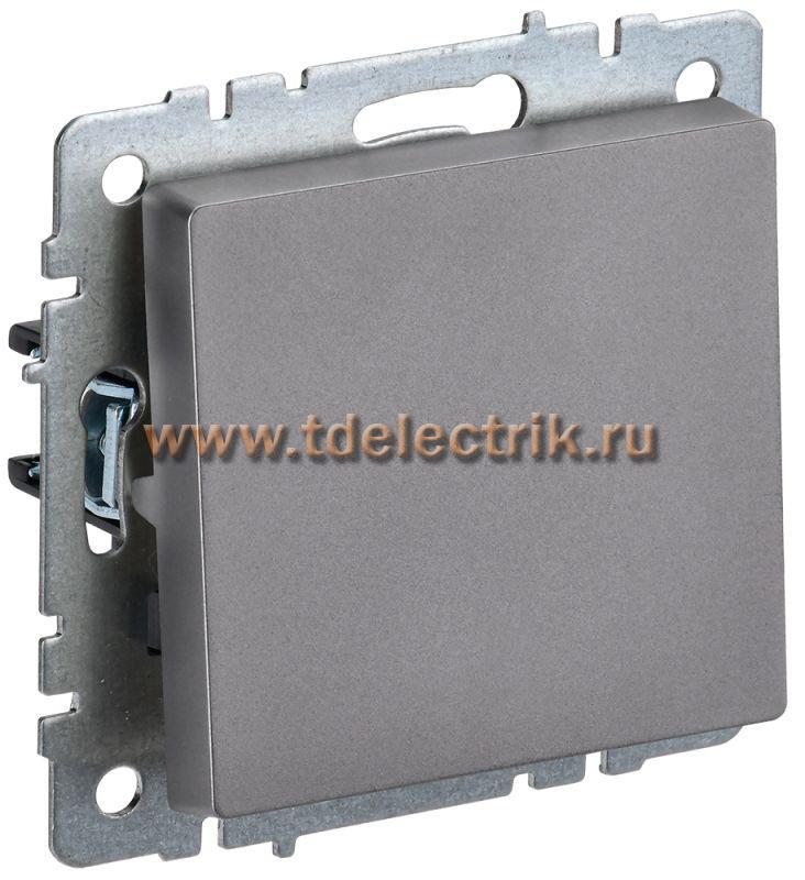 Фотография №1, BRITE Выключатель 1-кл. прох. 10А ВС10-1-6-БрС сталь IEK