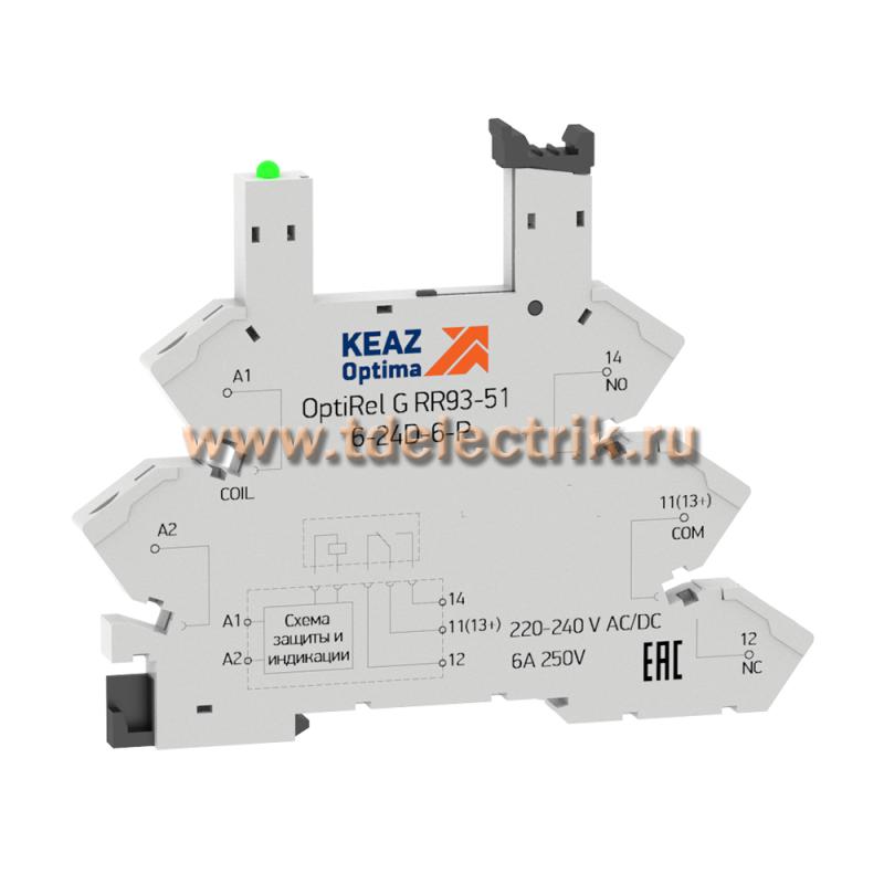 Фотография №1, Розетка для реле OptiRel G RR93-51-48-60U-6-P