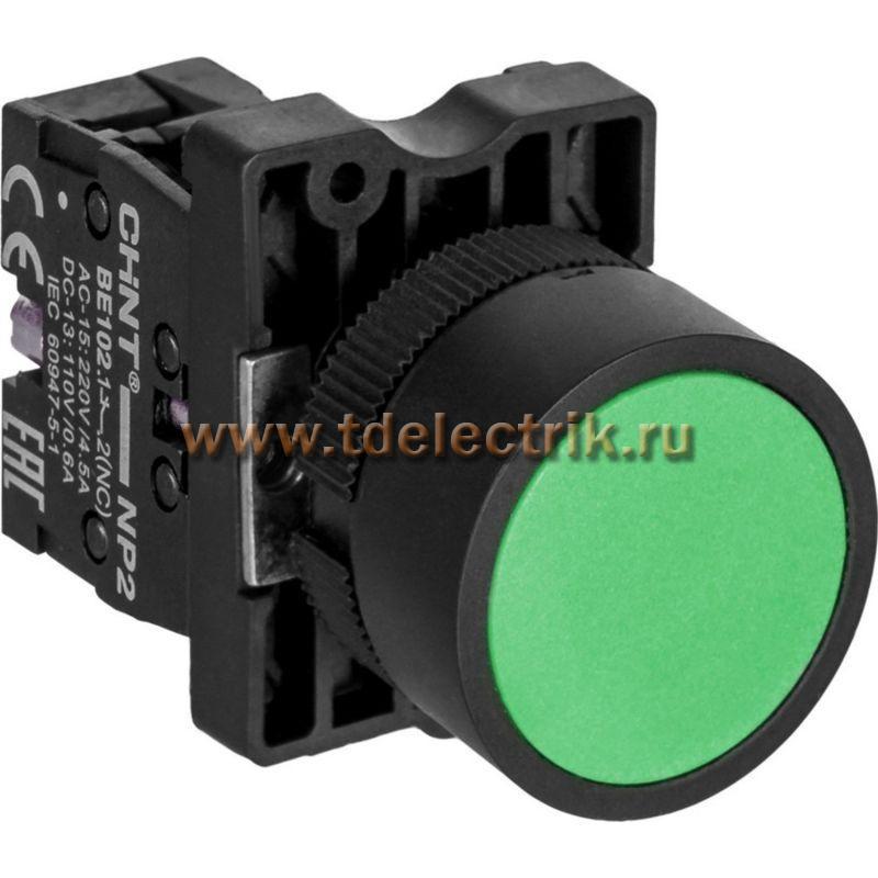 Фотография №1, Кнопка управления NP2-EA32 без подсветки зеленая 1НЗ, IP40 (R)