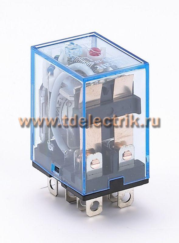 Фотография №1, Промежуточное реле 2 конт. с инд. LED 10А 24В AC ПР-102