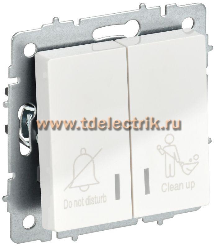 Фотография №1, BRITE Выключатель 2-кл. с инд. отел. 10А ВС10-2-9-БрБ бел. IEK