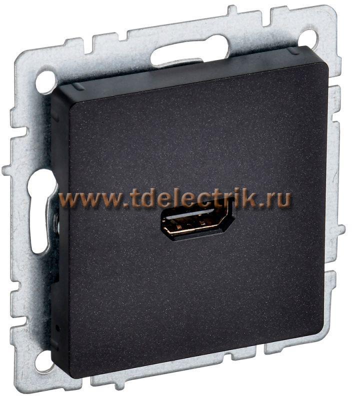 Фотография №1, BRITE Розетка HDMI РHDMI-0-БрЧ черн. IEK