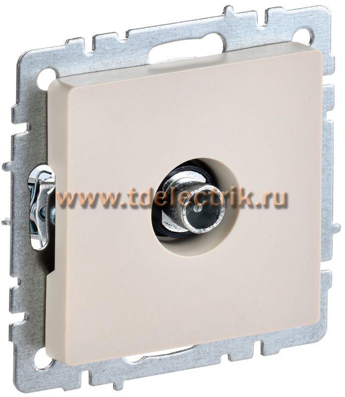 Фотография №1, BRITE Розетка TV проходная РТВ10-0-БрКр беж. IEK