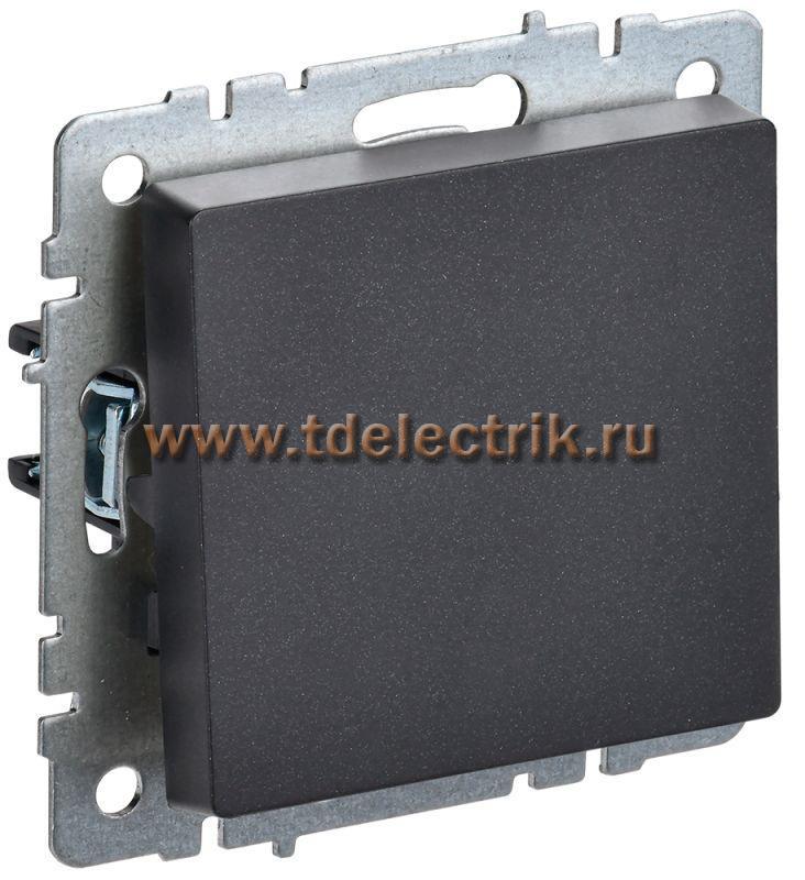 Фотография №1, BRITE Выключатель 1-кл. прох. 10А ВС10-1-6-БрЧ черн. IEK