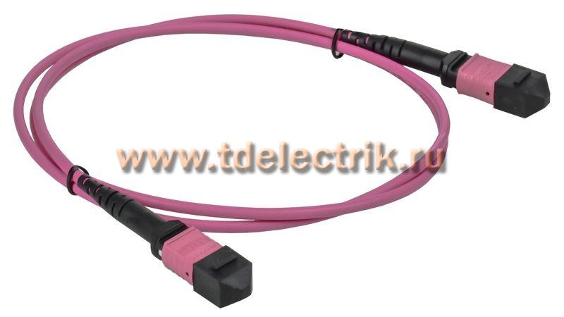 Фотография №1, Сборка кабельная волоконно-оптическая MTP female -MTP female тип B 12 MM OM4 14м