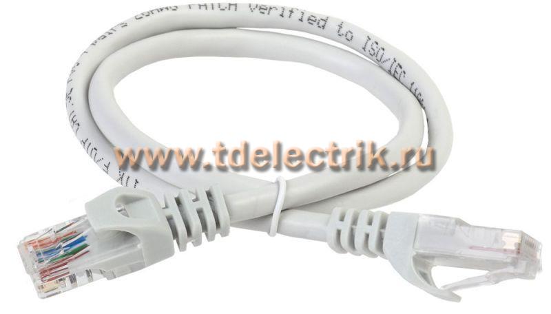 Фотография №1, Коммутационный шнур (патч-корд), кат.5Е UTP, LSZH, 10м, серый