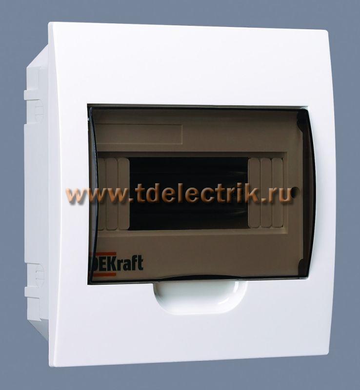 Фотография №1, Корпус пластиковый встраиваемый 8 модулей IP41 ЩРВ-П-8 DEKraft