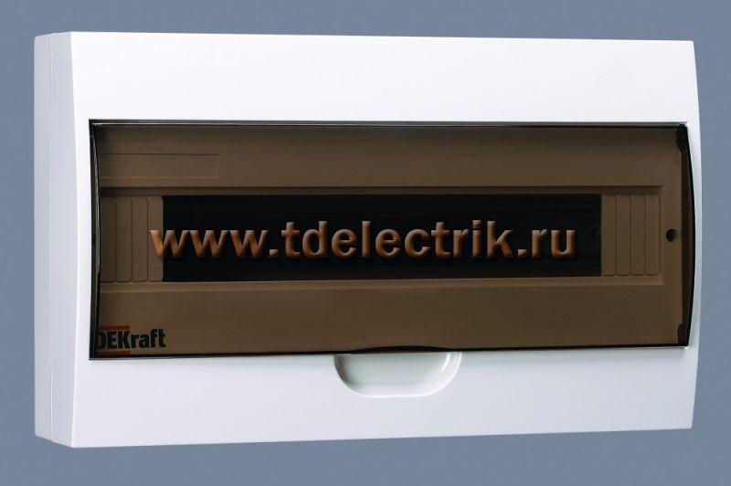 Фотография №1, Корпус пластиковый навесной 18 модулей IP41 ЩРН-П-18 DEKraft