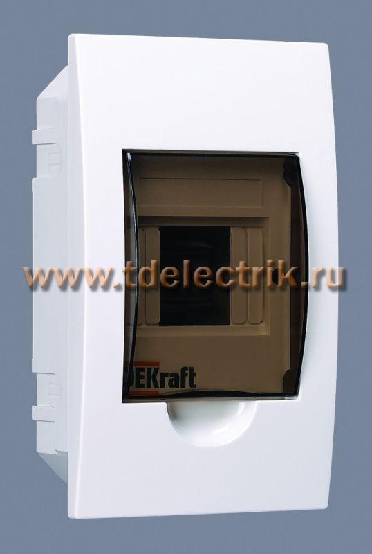 Фотография №1, Корпус пластиковый встраиваемый 4 модуля IP41 ЩРВ-П-4 DEKraft